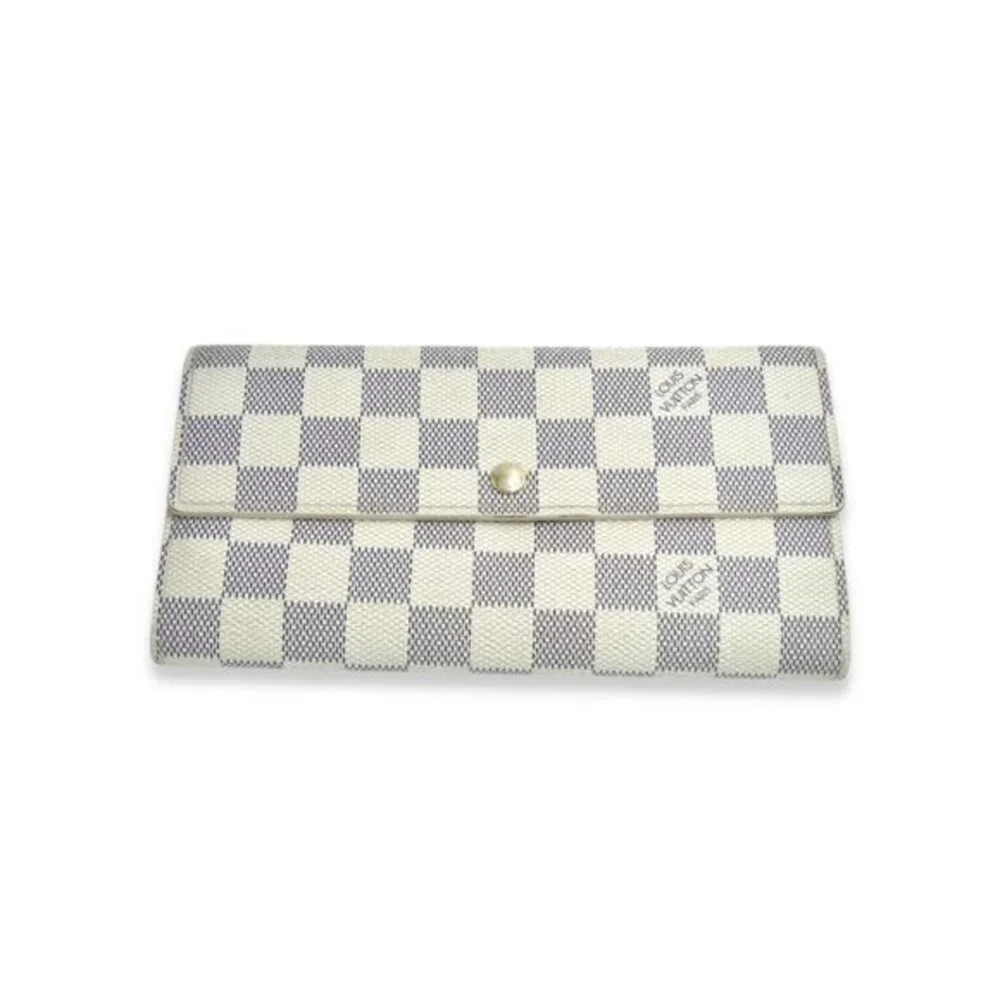 Authentic Louis Vuitton Damier Azur Sarah Wallet